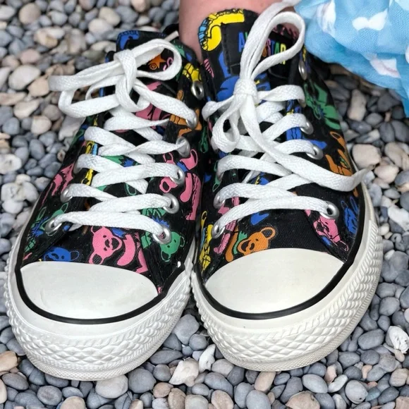 Grateful Dead Jerry Bears All Star Converse Size 7 Artwork 2007 Grateful Dead - Picture 5 of 9